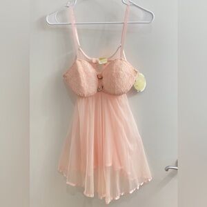 Inner Most Blush Pink Babydoll Lingerie Top Size L